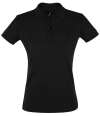 11347 Ladies Perfect SOL'S Ladies Perfect Cotton Piqué Polo Shirt Black colour image
